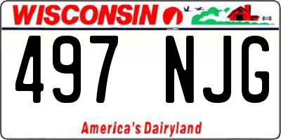 WI license plate 497NJG