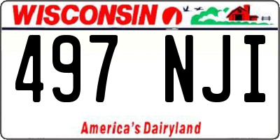 WI license plate 497NJI