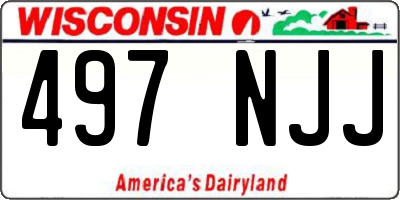 WI license plate 497NJJ