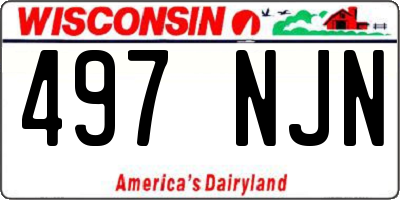 WI license plate 497NJN