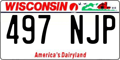 WI license plate 497NJP