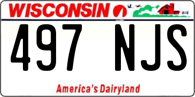 WI license plate 497NJS