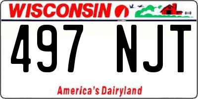 WI license plate 497NJT