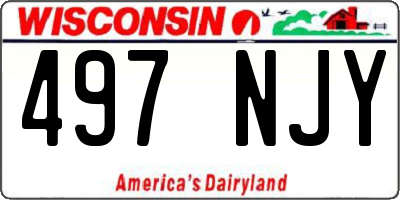 WI license plate 497NJY