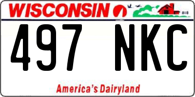 WI license plate 497NKC