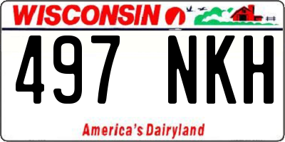 WI license plate 497NKH