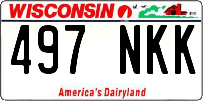 WI license plate 497NKK