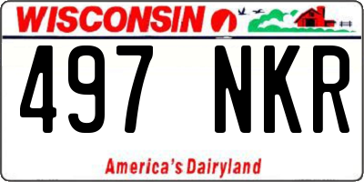 WI license plate 497NKR