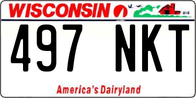 WI license plate 497NKT
