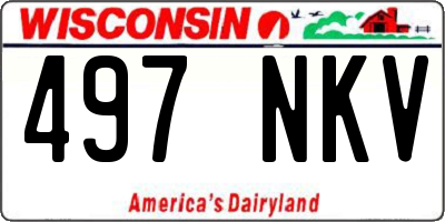 WI license plate 497NKV