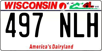 WI license plate 497NLH