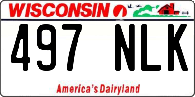 WI license plate 497NLK