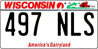 WI license plate 497NLS
