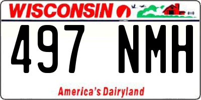 WI license plate 497NMH