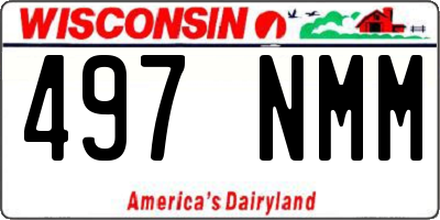WI license plate 497NMM