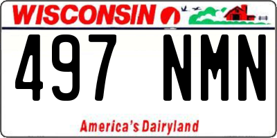 WI license plate 497NMN
