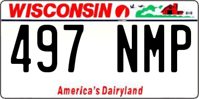 WI license plate 497NMP