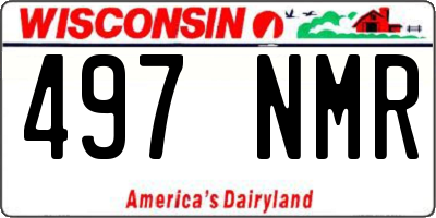 WI license plate 497NMR