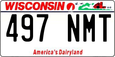 WI license plate 497NMT