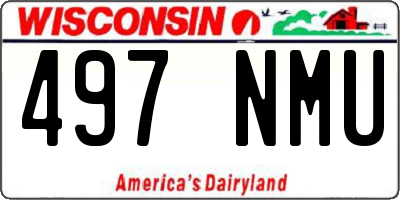WI license plate 497NMU