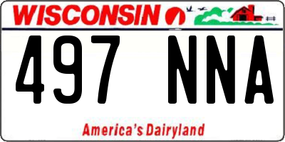 WI license plate 497NNA