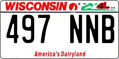 WI license plate 497NNB
