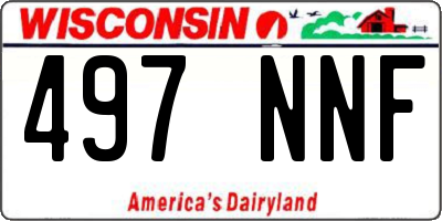 WI license plate 497NNF