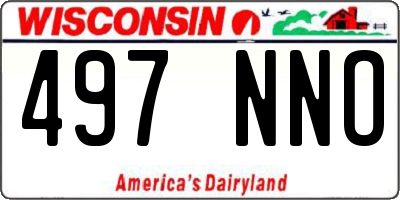 WI license plate 497NNO