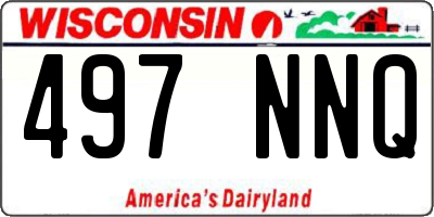 WI license plate 497NNQ