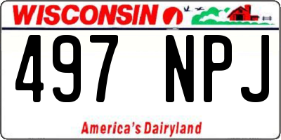 WI license plate 497NPJ