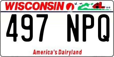WI license plate 497NPQ