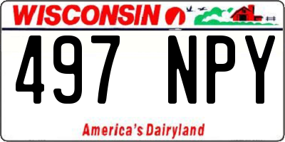 WI license plate 497NPY