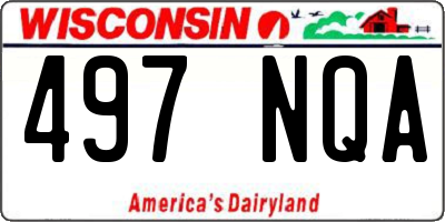 WI license plate 497NQA
