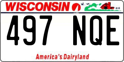 WI license plate 497NQE