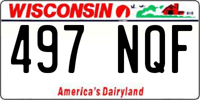 WI license plate 497NQF
