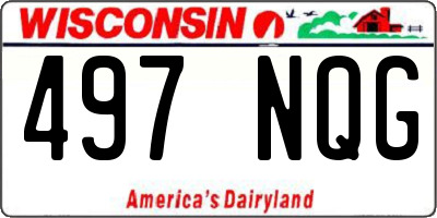 WI license plate 497NQG