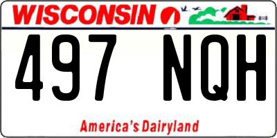 WI license plate 497NQH