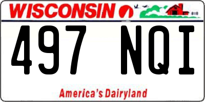 WI license plate 497NQI