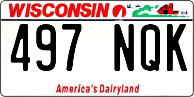 WI license plate 497NQK