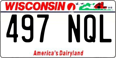 WI license plate 497NQL