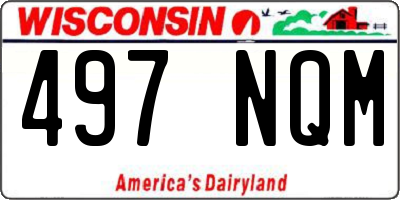 WI license plate 497NQM