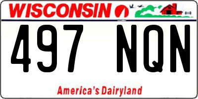 WI license plate 497NQN