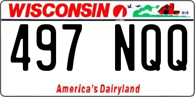 WI license plate 497NQQ