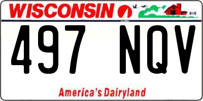 WI license plate 497NQV