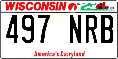 WI license plate 497NRB