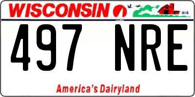 WI license plate 497NRE