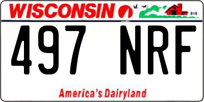 WI license plate 497NRF