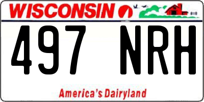 WI license plate 497NRH