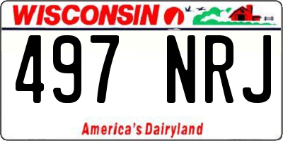 WI license plate 497NRJ