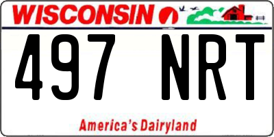 WI license plate 497NRT